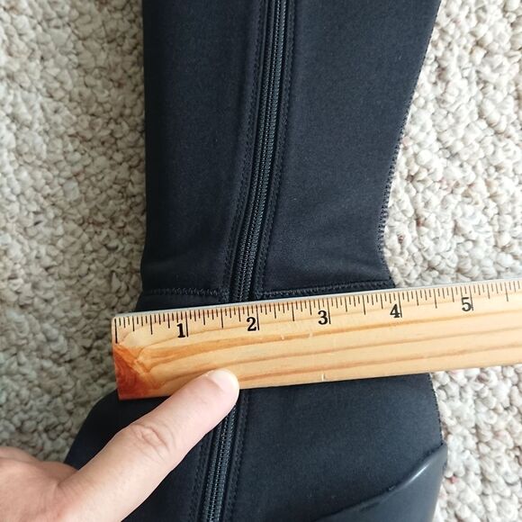 Prada black silk Radzmire fabric sporty knee high wedge boots size 6 - Picture 13 of 16